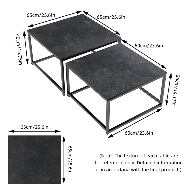 Latitude Run® Stone Top Nesting Coffee Table & Reviews | Wayfair